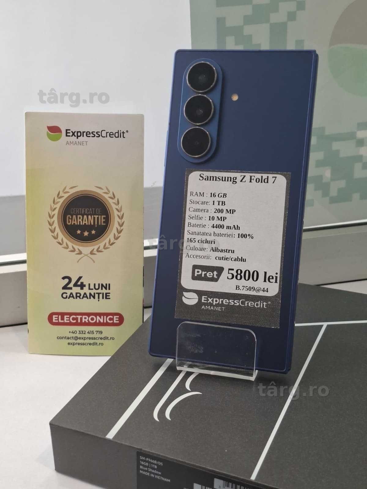 Samsung Z Fold 7 1 TB/16 RAM (AG44 B:7509)-garantie 2 ani!