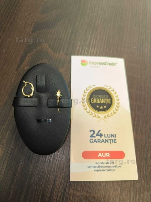[AG24 Harlau B.45470.1] Cercei aur 18K 1,25 g  – Garantie 2 ani 2