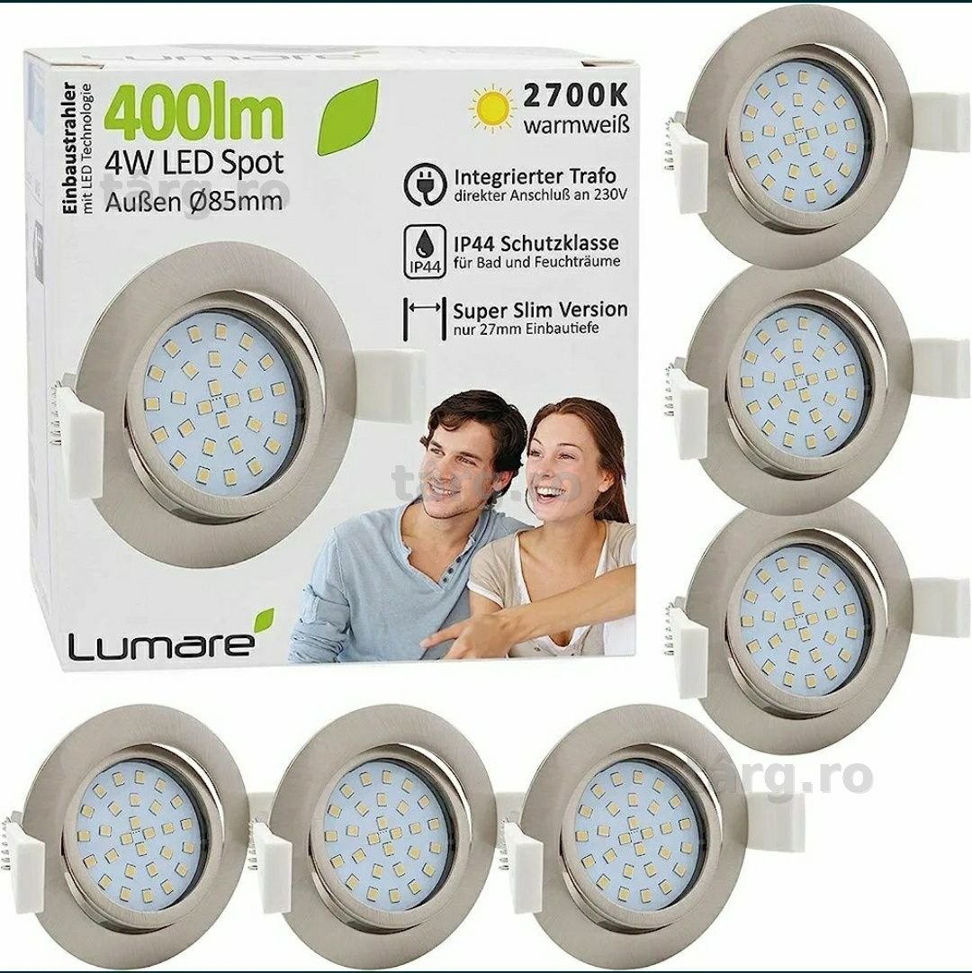 Spot led încastrat 4 w , 400 lumeni, 20 lei/bc