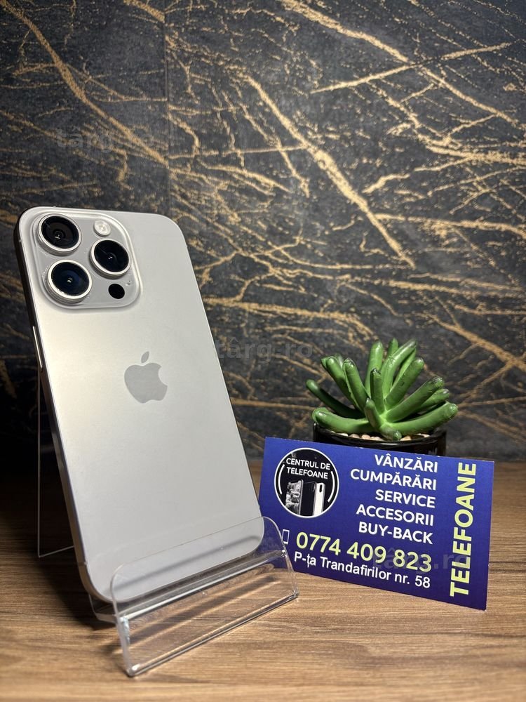 Iphone 15 Pro/128 Gb/ Garantie 2Ani Centrul de Telefoane/Rate