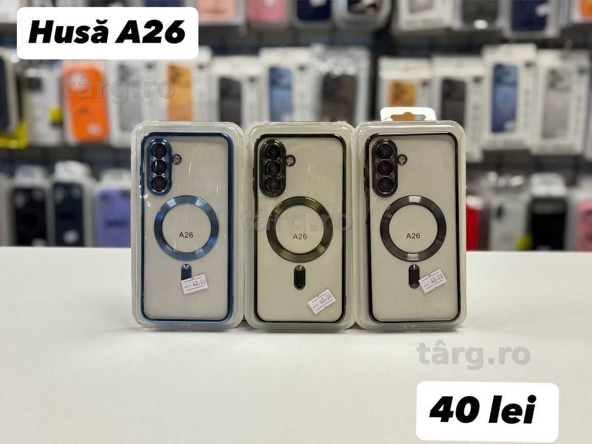 Husa TPU Luxury MagSafe , folie, cablu, incarcator Samsung A26