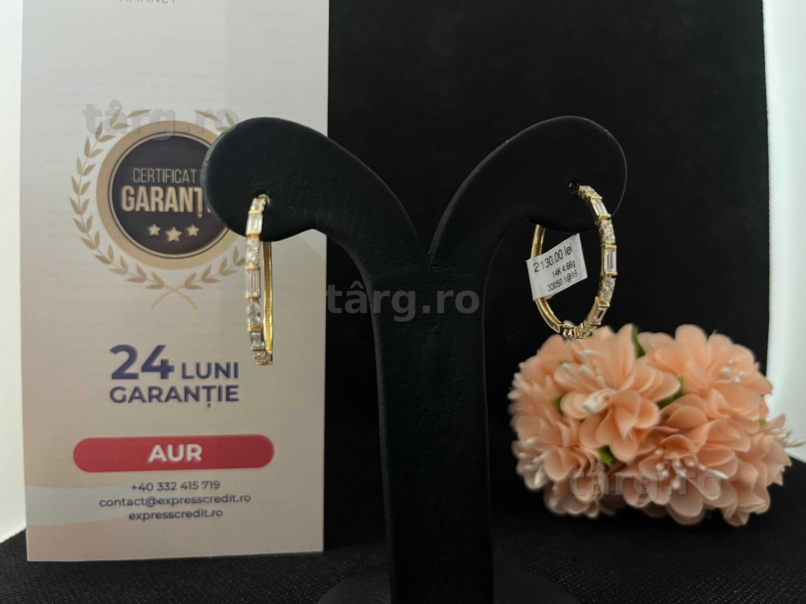 Cercei Aur 14k 4.66g (AG16 Moldova b33050)-Garantie 2 ani! 3