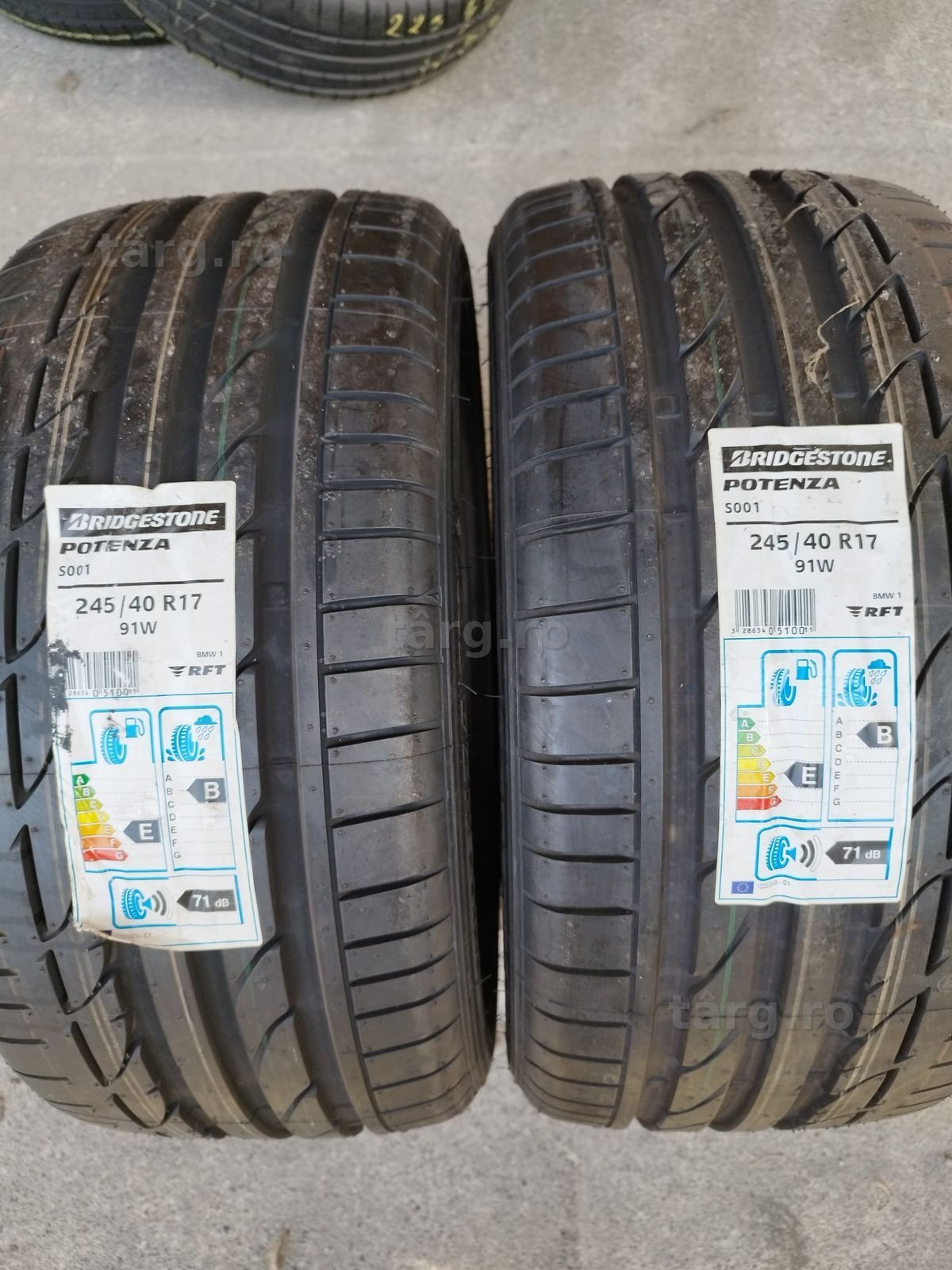 2 anvelope de vară  Noi RFT Bridgestone 245/40/17 3