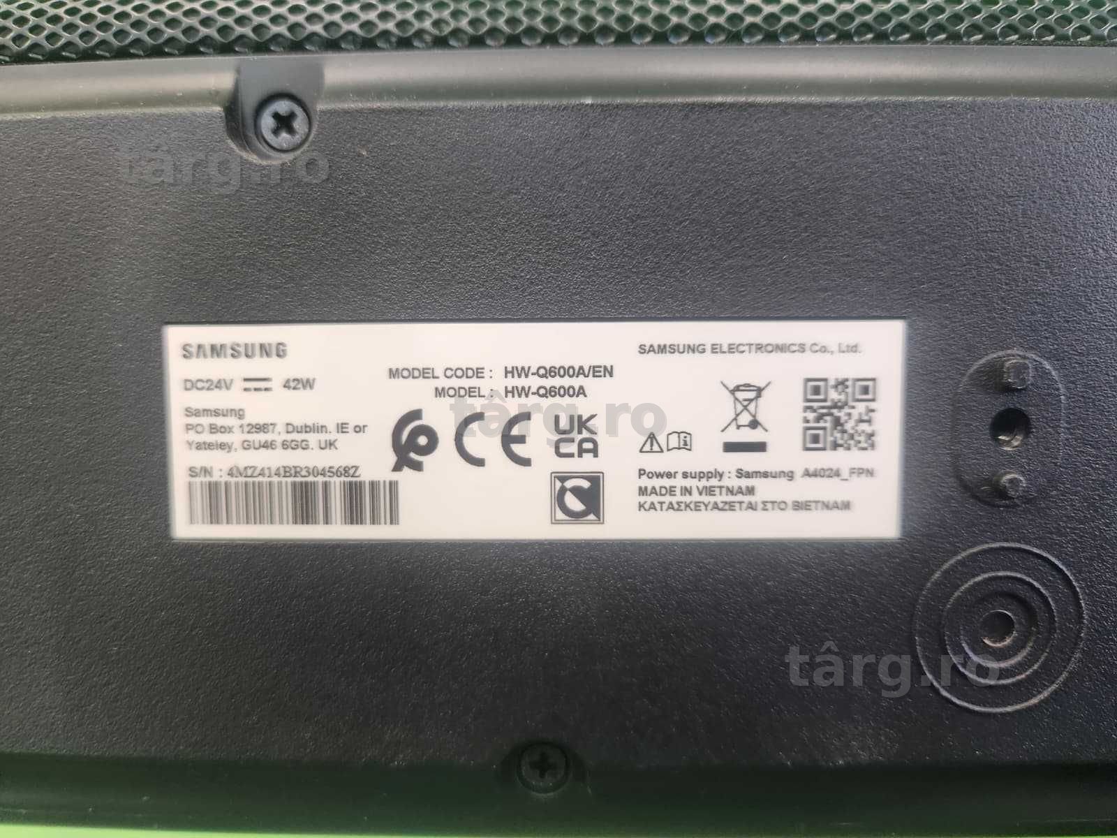 Soundbar SAMSUNG HW-Q600A (Ag8 Tudor/B75255) – Garantie 2 Ani! 3