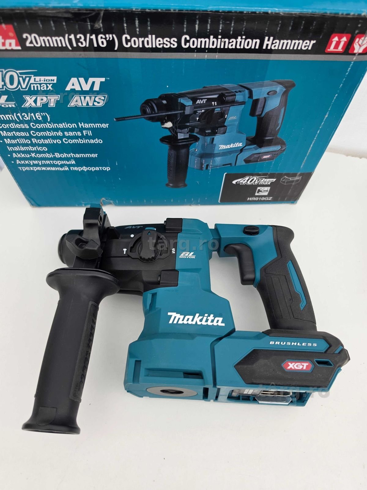 Makita HR010GZ ciocan rotopercutor 40 V | 2,1 J | In beton 20 mm | 2,2 kg | Fara perii