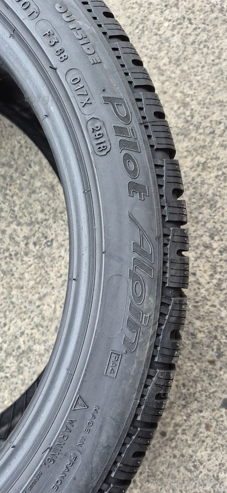 4 anvelope iarna Michelin,fata 245/40/18,spate 265/35/18.Pret/bucata 5