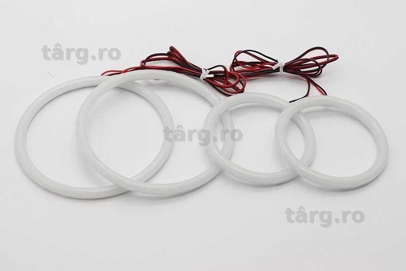 Set inele Angel Eyes Cotton LED BMW E90 E91 E92 E93 Xenon, 105 - 120mm