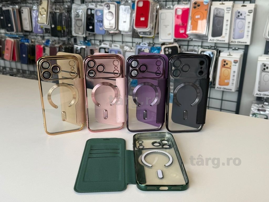 Husa tip carte cu magsafe pentru iPhone 17 pro max