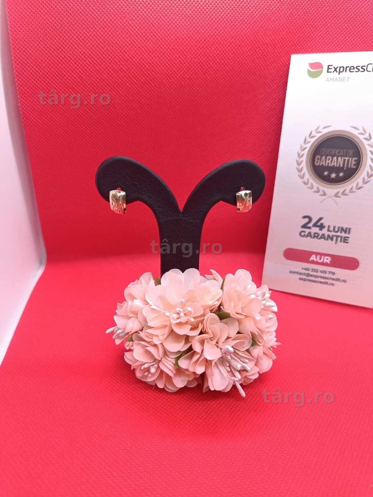 Cercei aur 14K 1.42g (Ag16 Moldova b32988) - Garantie 2 ani!