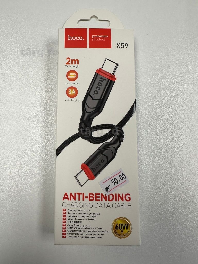 Cablu Tip C - Tip C, Fast Charge 2