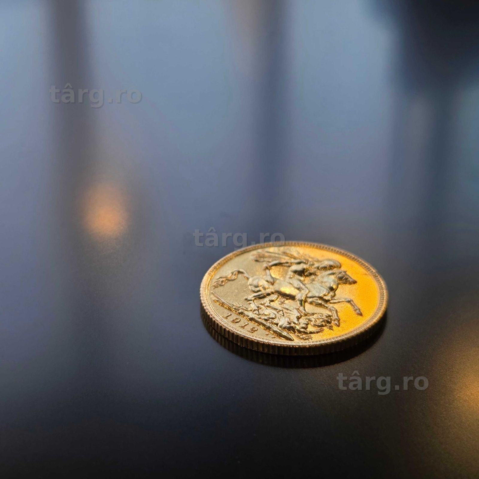 Moneda Aur 22K George V (Iulius Mall)(B-329) Garantie 2 ani! 4