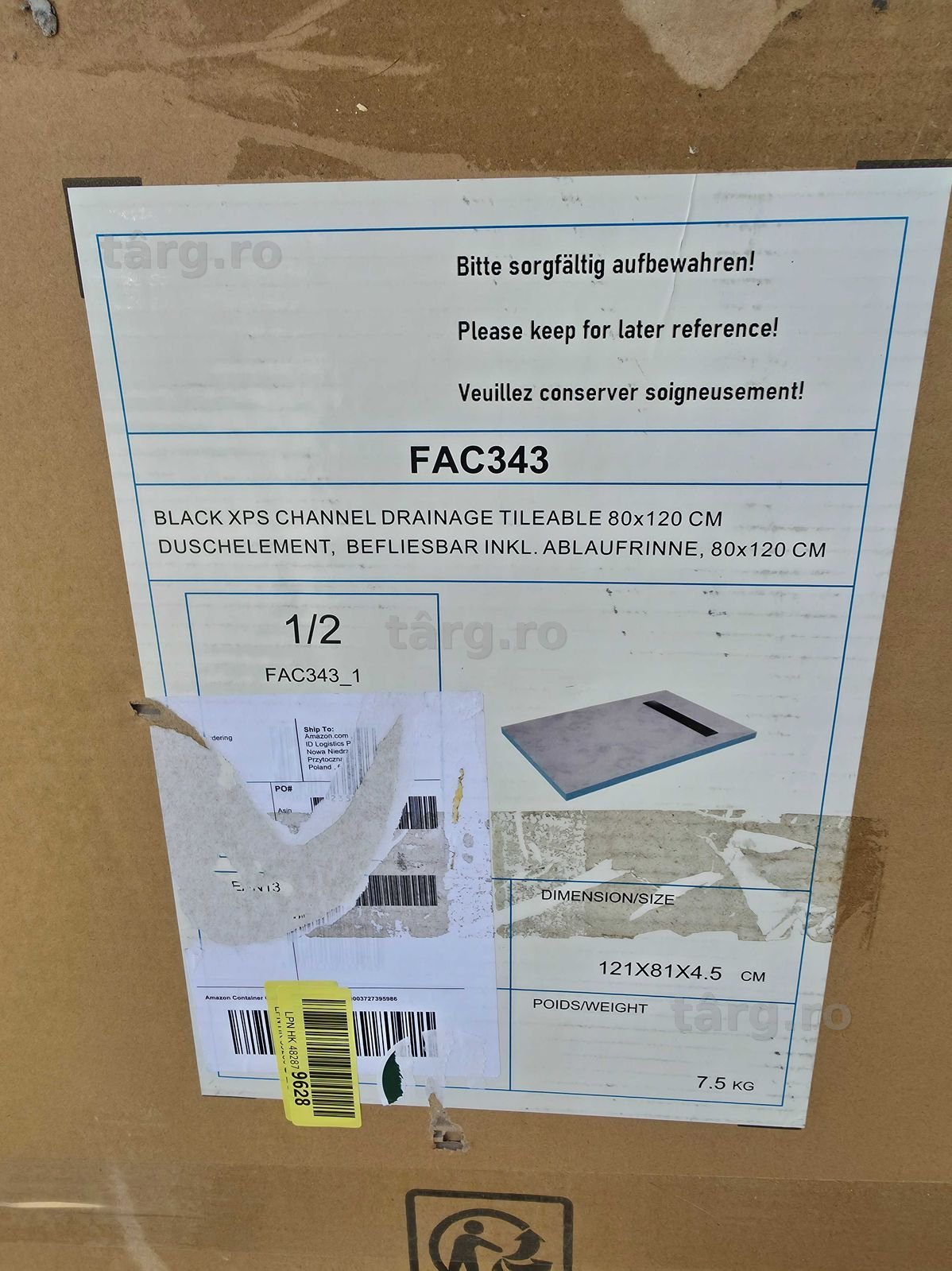 Element/cada de dus Marwell – Poate fi placat direct cu faianță 3