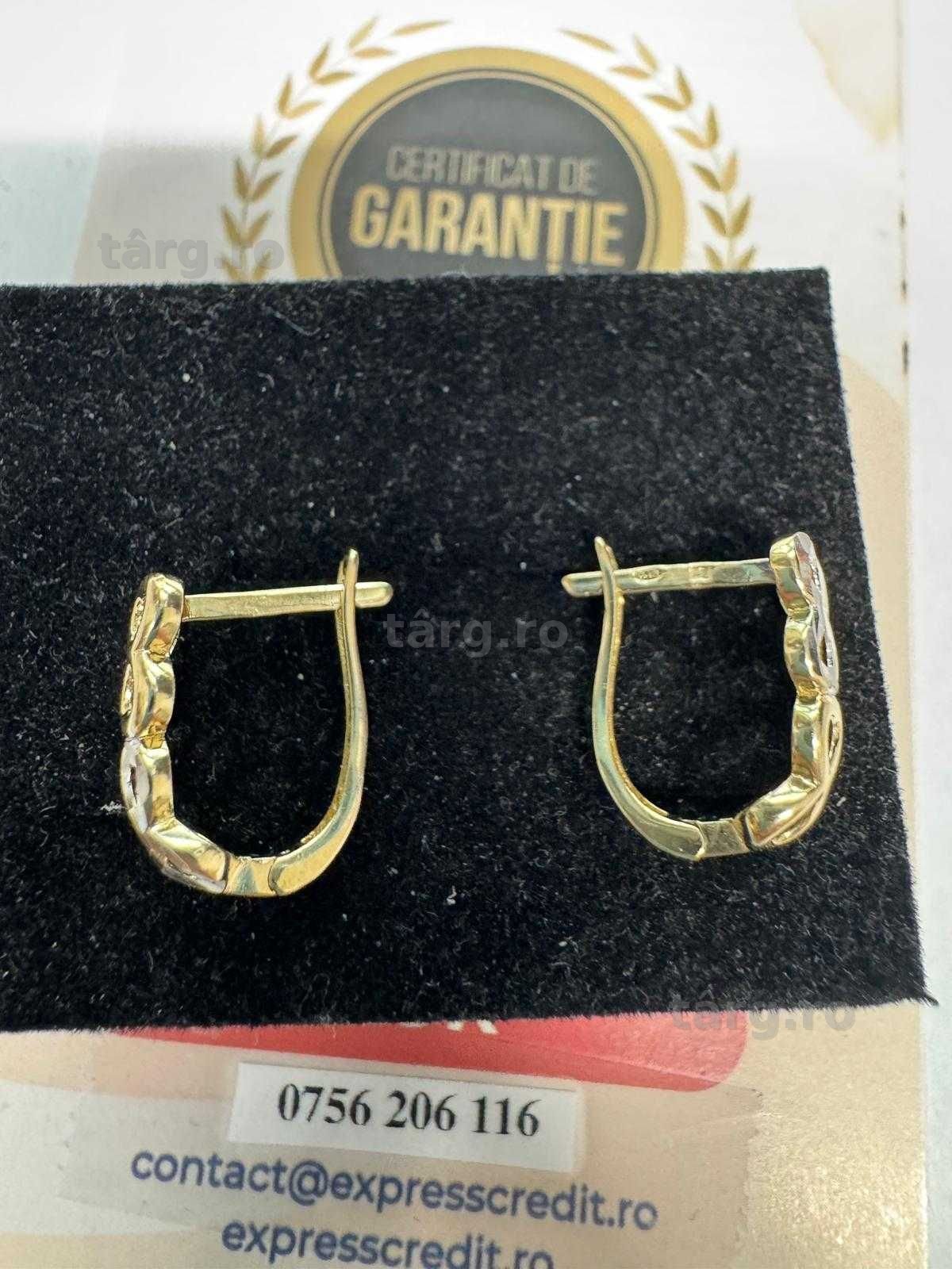 Cercei din aur 14k (70158.6/ 10 Pacurari 1) garantie 2 ani! 4