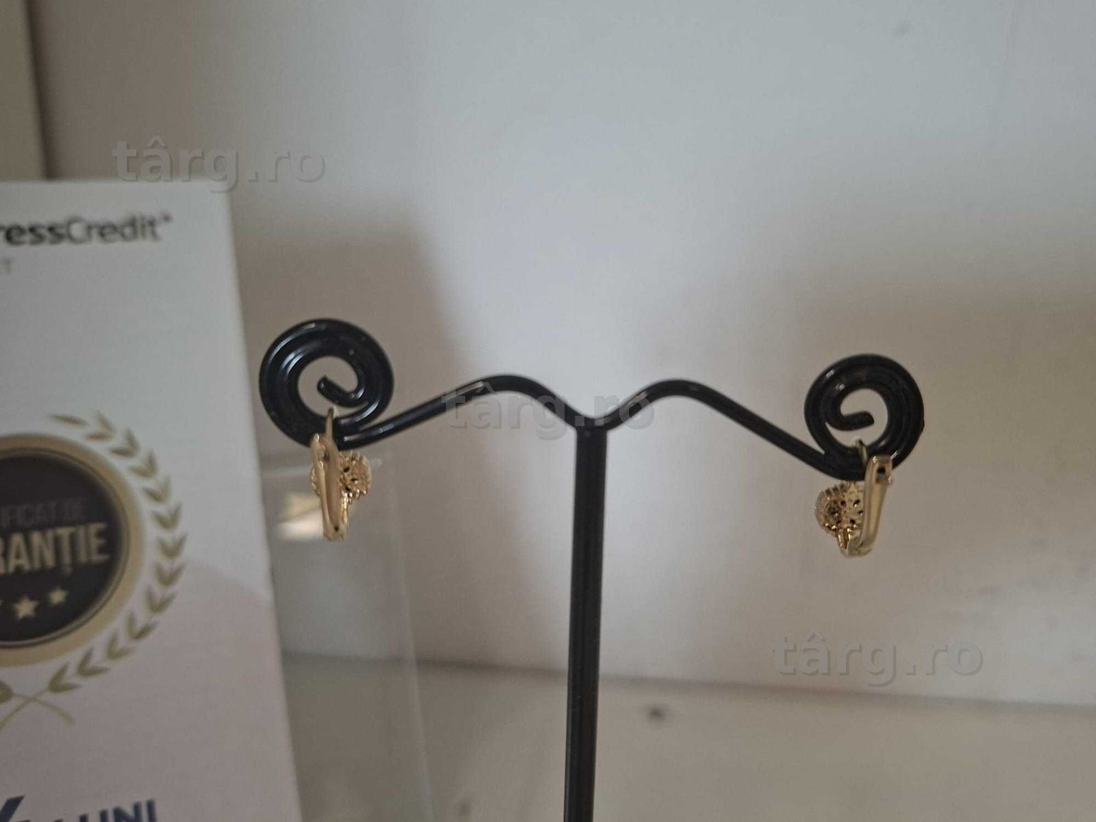 (Ag33)Cercei Aur 14K/Garantie 2 ani 3