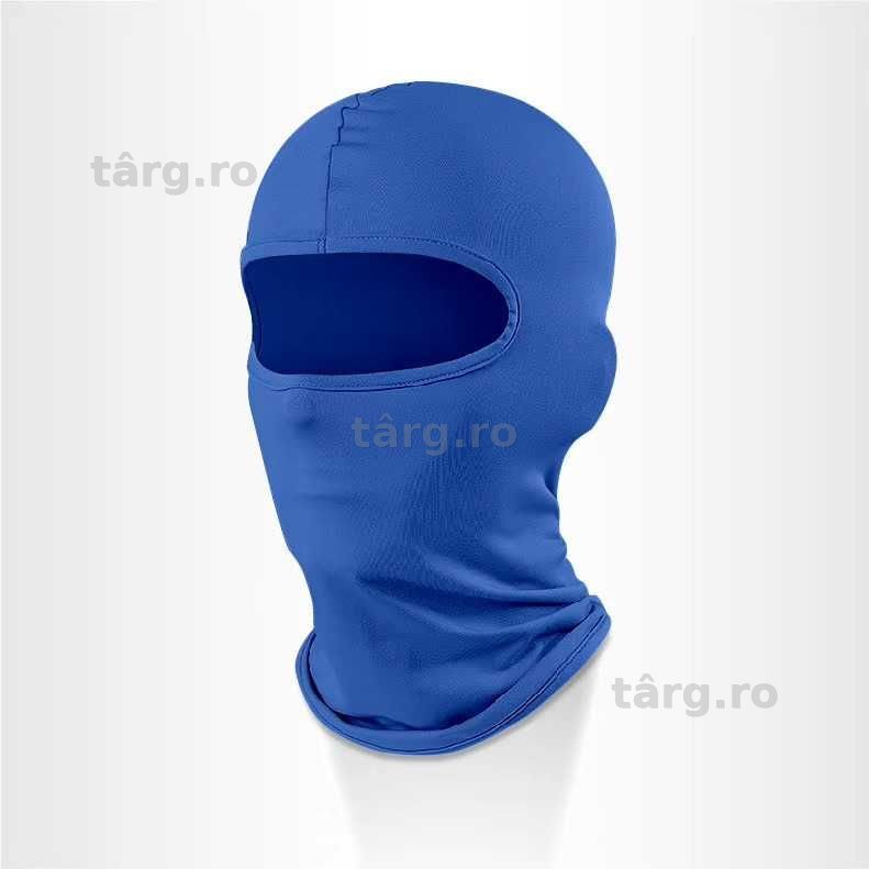 Cagula Moto, Unisex, Material elastic, respirabil, Marime universala, Albastru