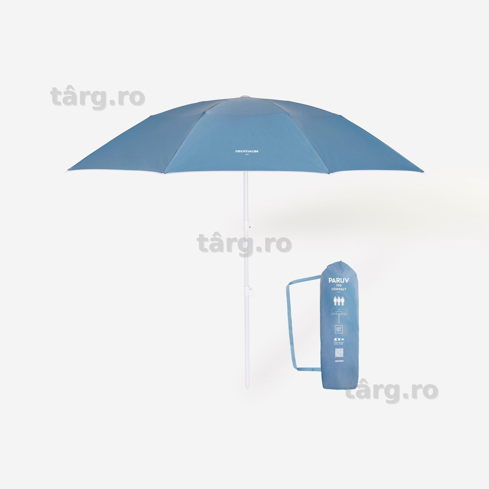 Umbrelă de plajă 3 locuri Upf 50+ - Paruv - produs resigilat Decathlon