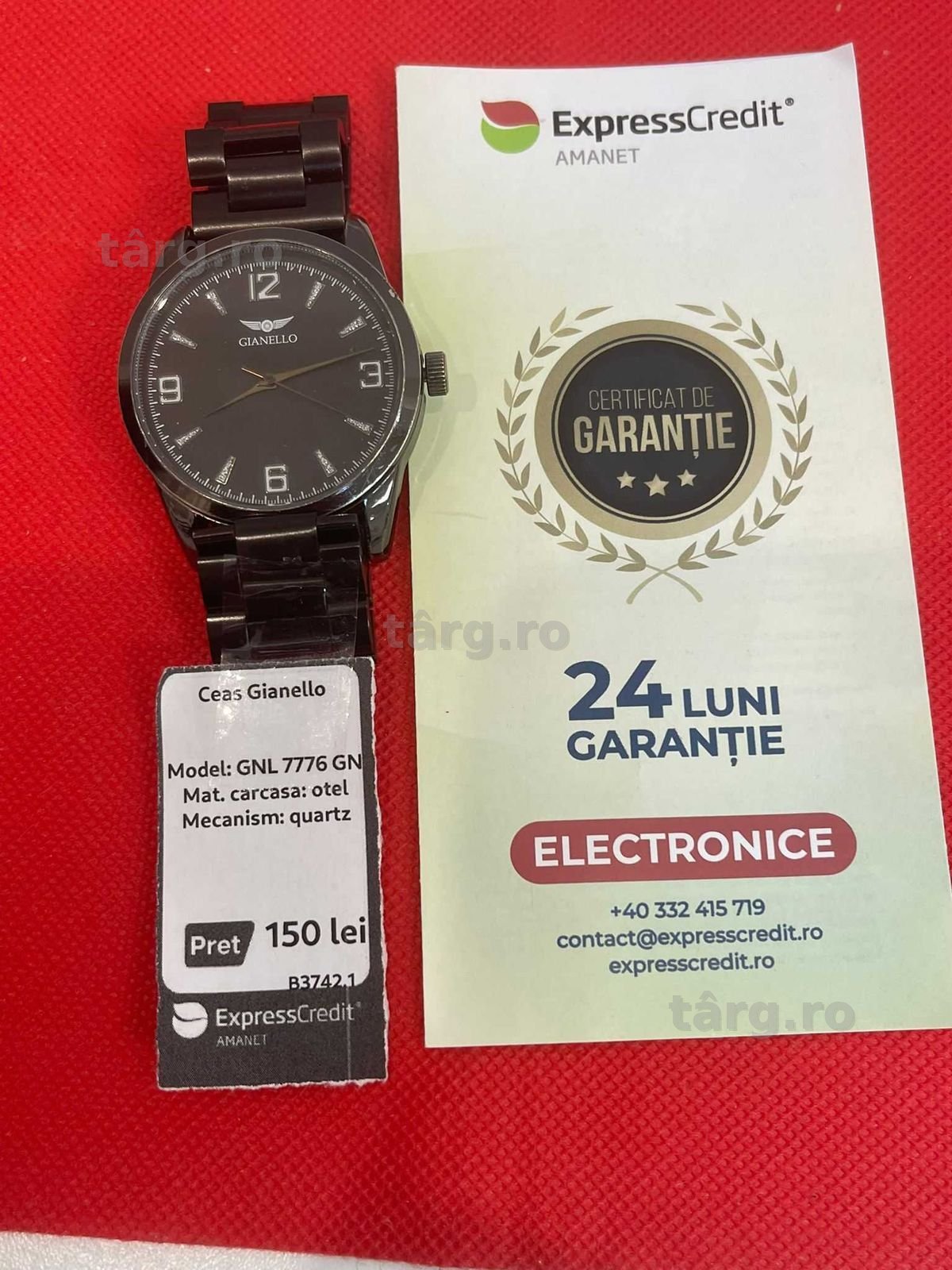 Ceas Gianello 7776GN  (Ag43 Falticeni B3742) - 24 luni garantie!