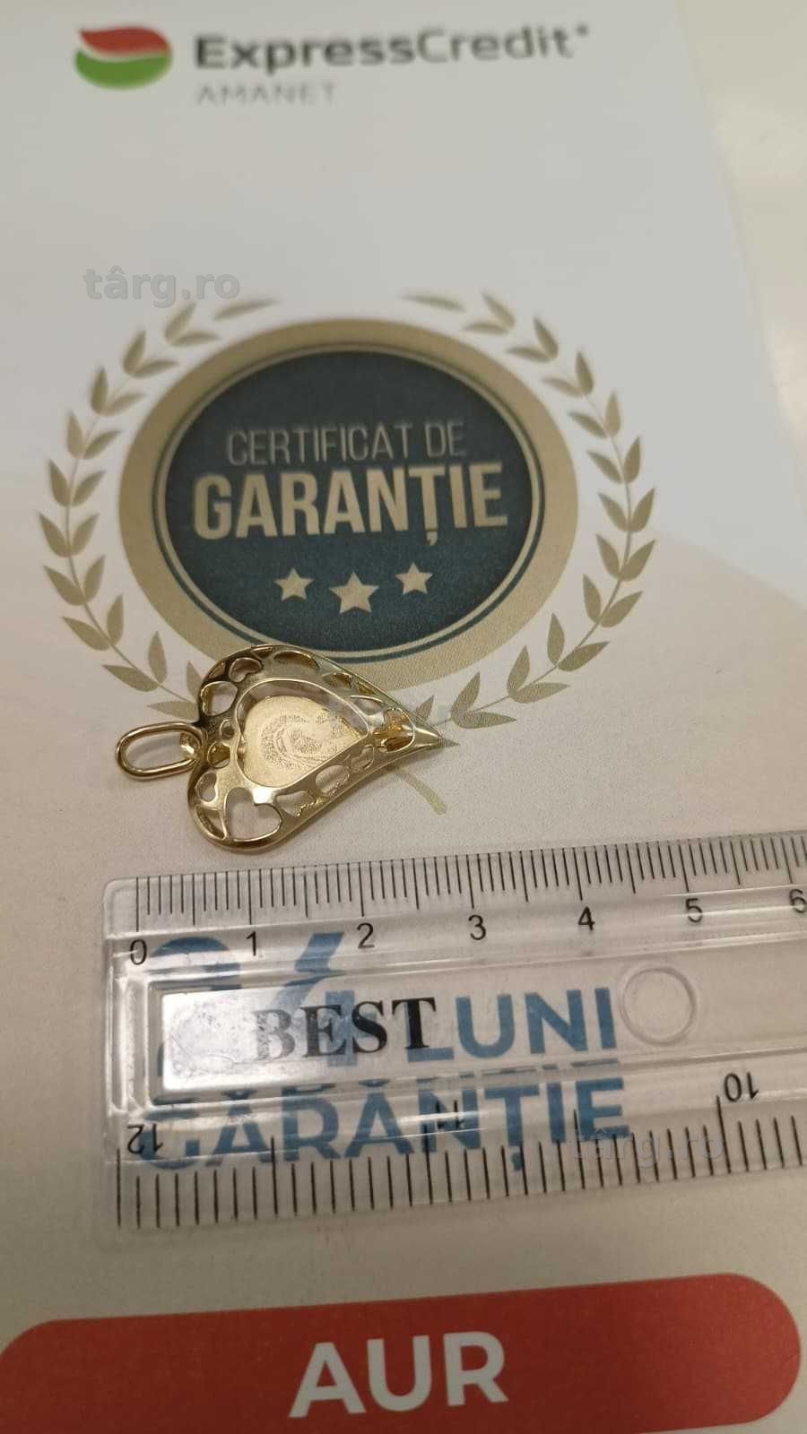 Pandantiv aur 14k 1.76gr [AG24 Harlau B.46362.1] - Garantie 2 ani! 4