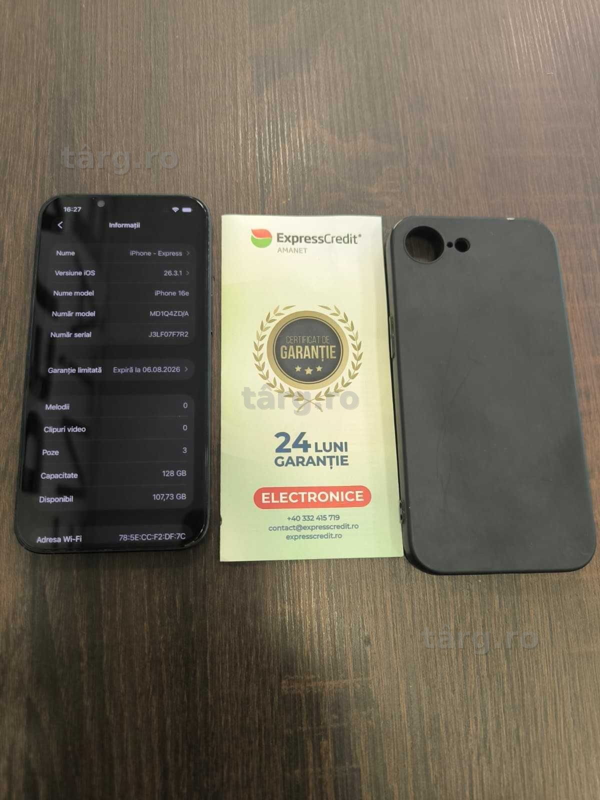iPhone 16e 128Gb 98% sanatate baterie (AG24 Harlau B.45905) - Garantie 2 ani! 3