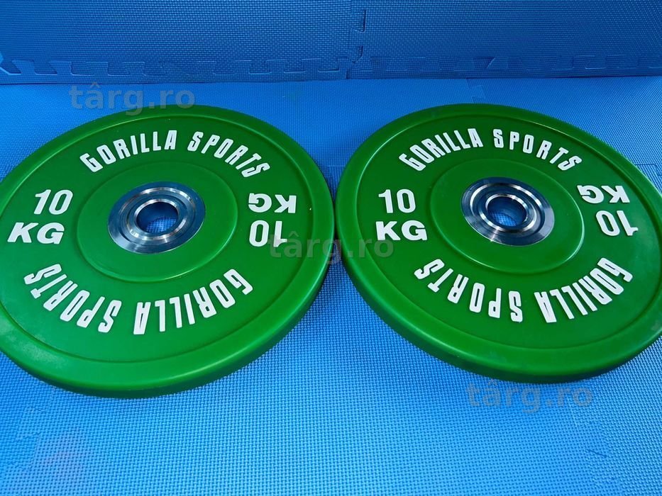 Set Discuri Olimpic Bumper Profesional 20 KG: 10 + 10 KG