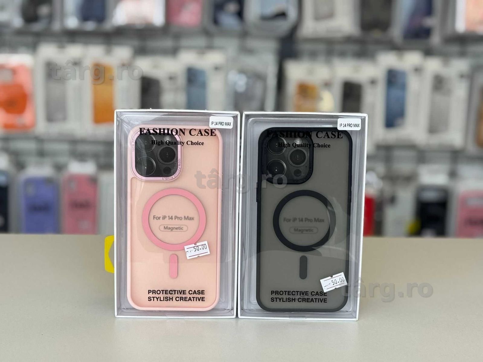 Husa cu MagSafe Fumurie , folie, cablu, incarcator iPhone 14 Pro Max