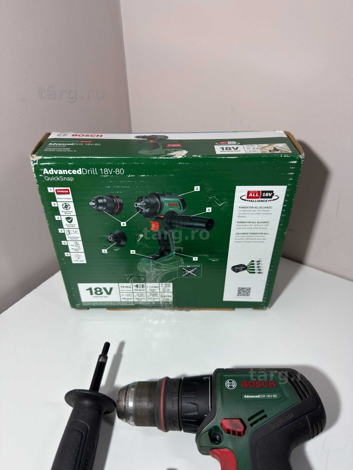 BOSCH Mașină de găurit cu acumulator AdvancedDrill 18V-80 Brushless 3
