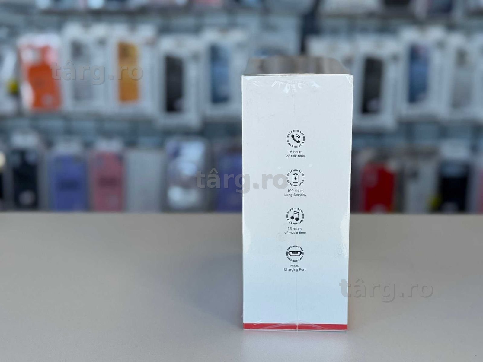 Casti Wireless, Capacitate 200mAh, Autonomie 15 ore, Microfon 3