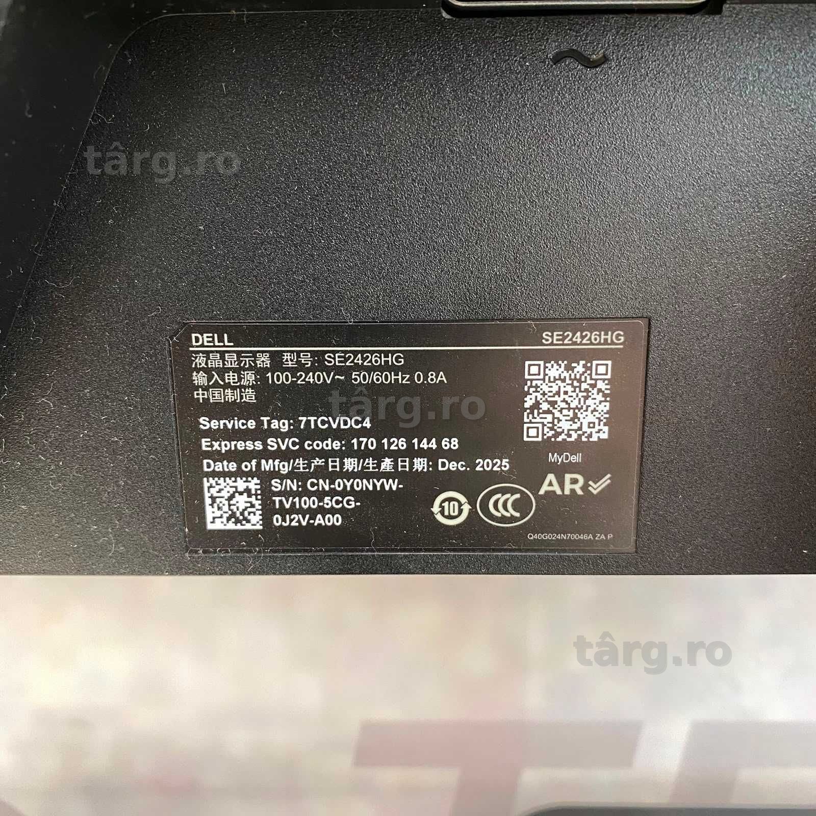 (AG13) Monitor Dell 24" (b.56343) Garantie 2 ani! 2