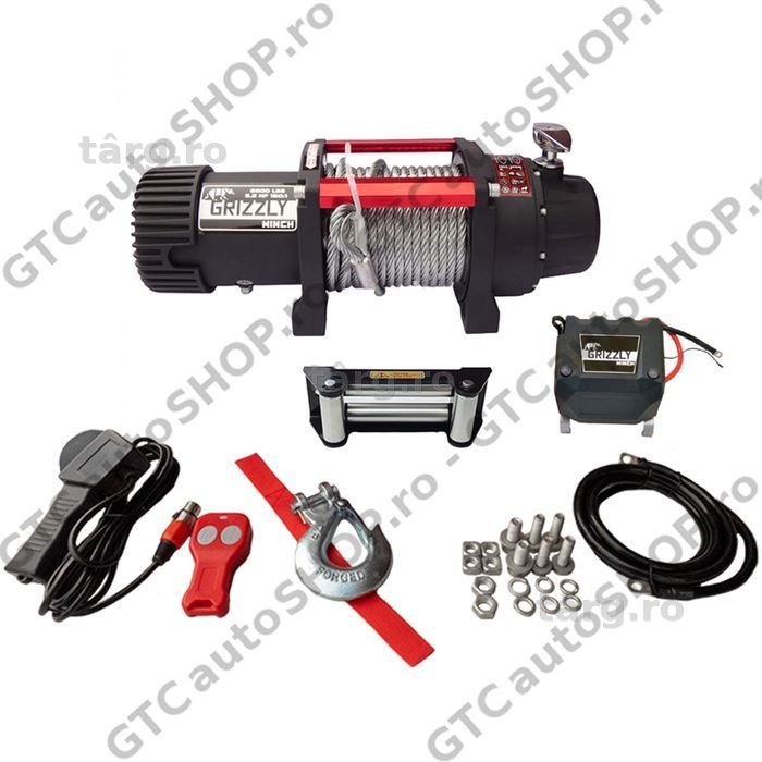troliu grizzly winch 8500 cablu otel