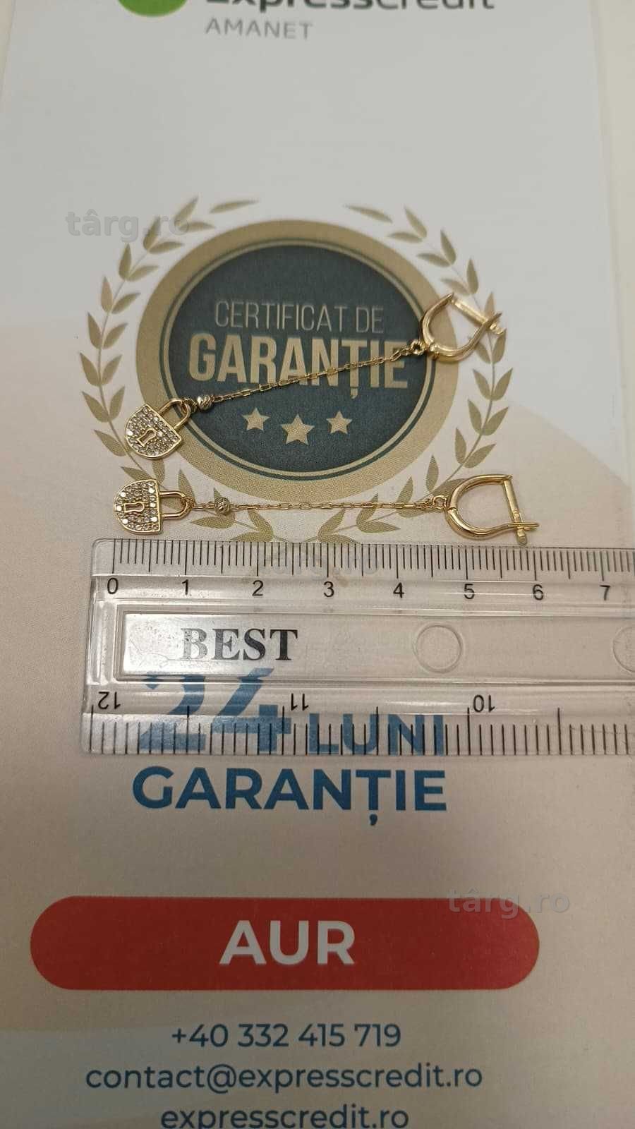 Cercei aur 14K 2.43gr [AG24 Harlau B.46133.2] - Garantie 2 ani! 3