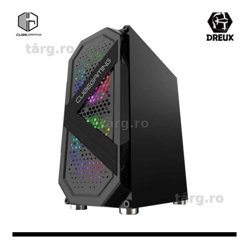 carcasa calculator esport rgb cu spatiu pentru ventilator CS004 fara ventilatoare