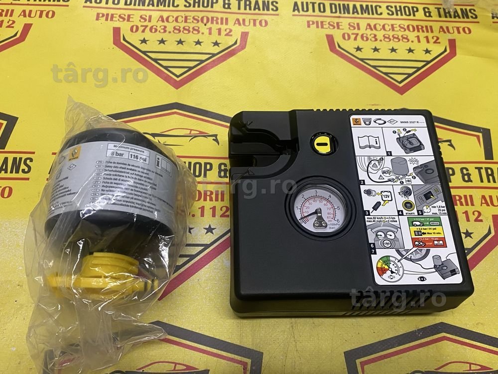 Compresor auto umflat roti kit soluție pana original Dacia Renault