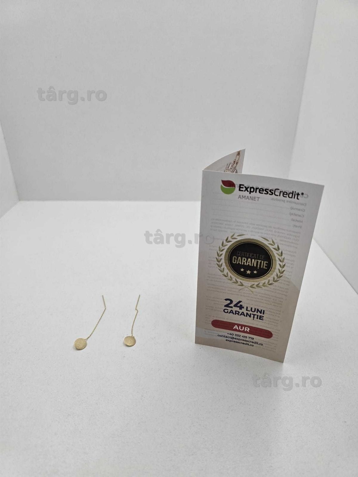 Cercei aur 14K 1.56gr (Ag25 Belvedere B.42215)-Garantie 2 Ani!