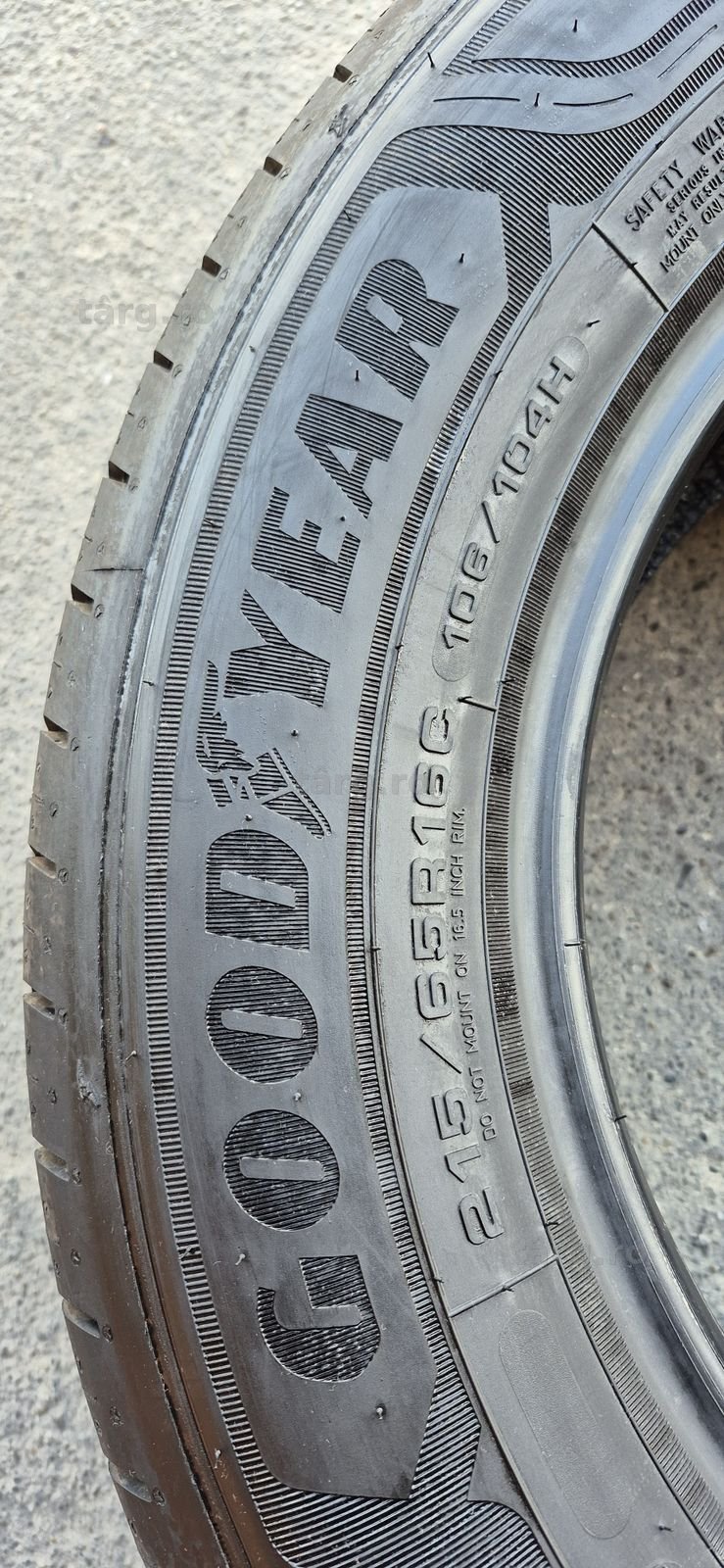 4 anvelope vara noi Goodyear 215/65/16C,dot 2025.Pret/bucata 5