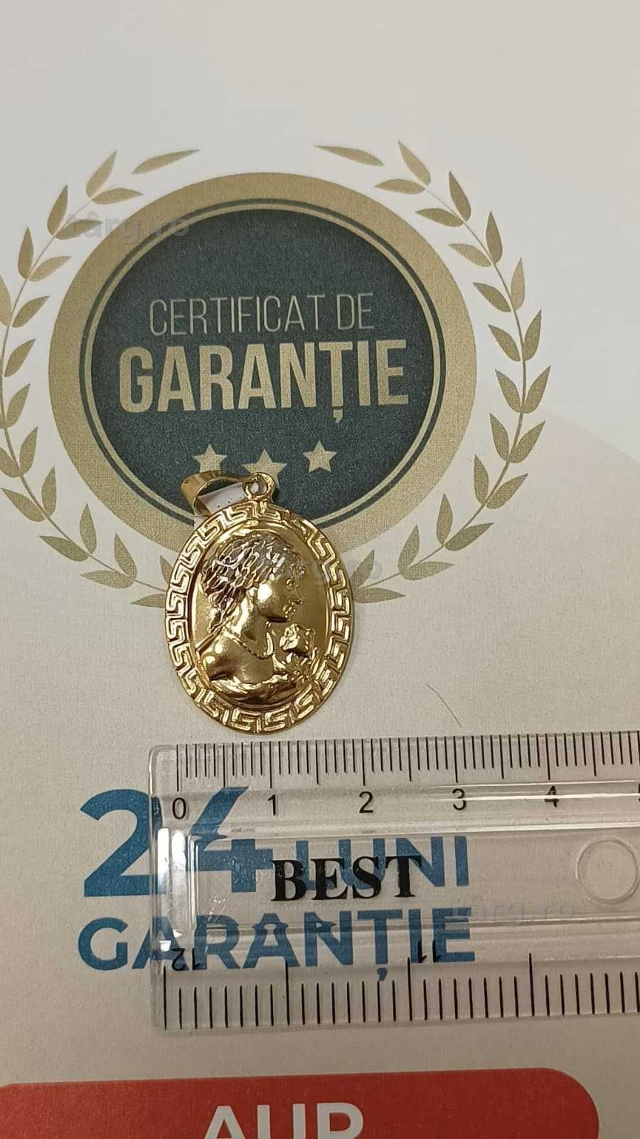 (AG24 Harlau B.45373.3) Pandantiv aur 14K 1.58gr - Garantie 2 ani! 2