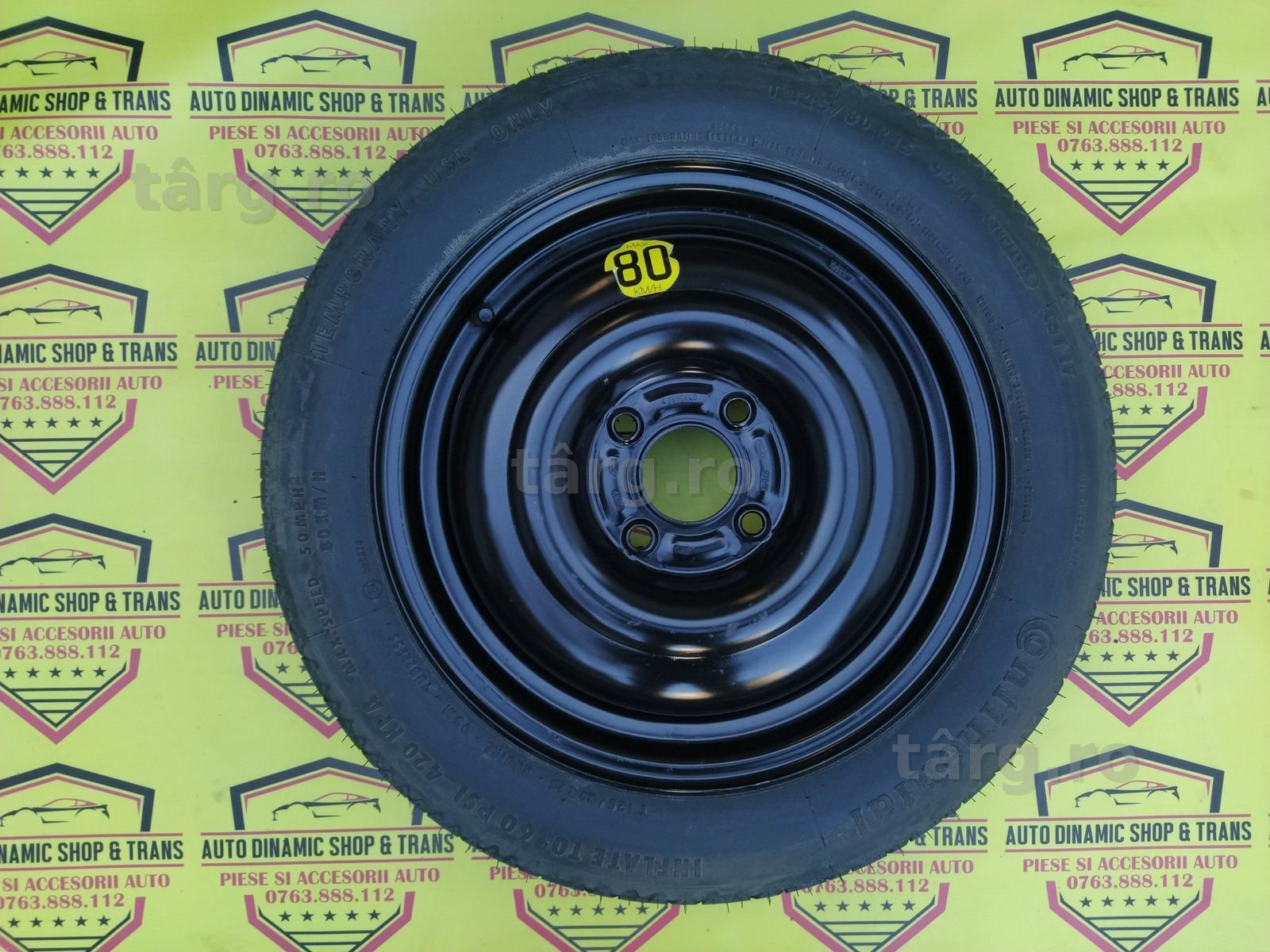 Roata de rezerva îngustă slim originala Ford 125/80/15