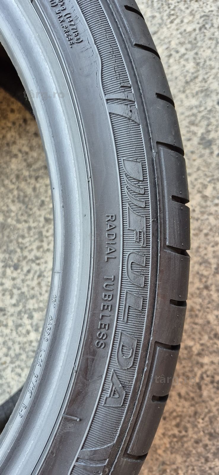 4 anvelope vara,fata Michelin 225/40/18,spate Fulda 255/35/18.Pretul este pe bucata. 5