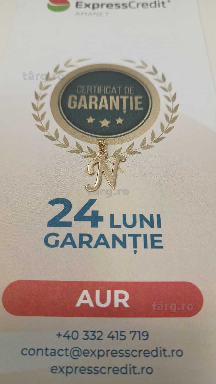 [AG24 Harlau B.45725.2] Pandantiv aur 14k 1.09gr - Garantie 2 ani! 2
