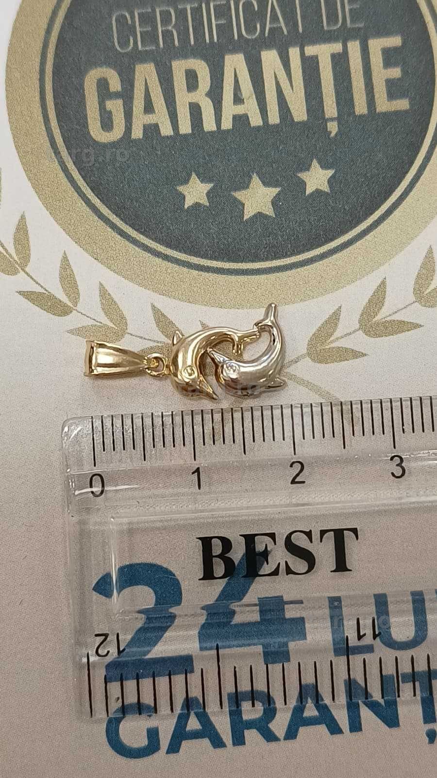 (Ag24 Harlau B.45140.1) Pandantiv aur 14K 0.74gr - Garantie 2 ani! 2