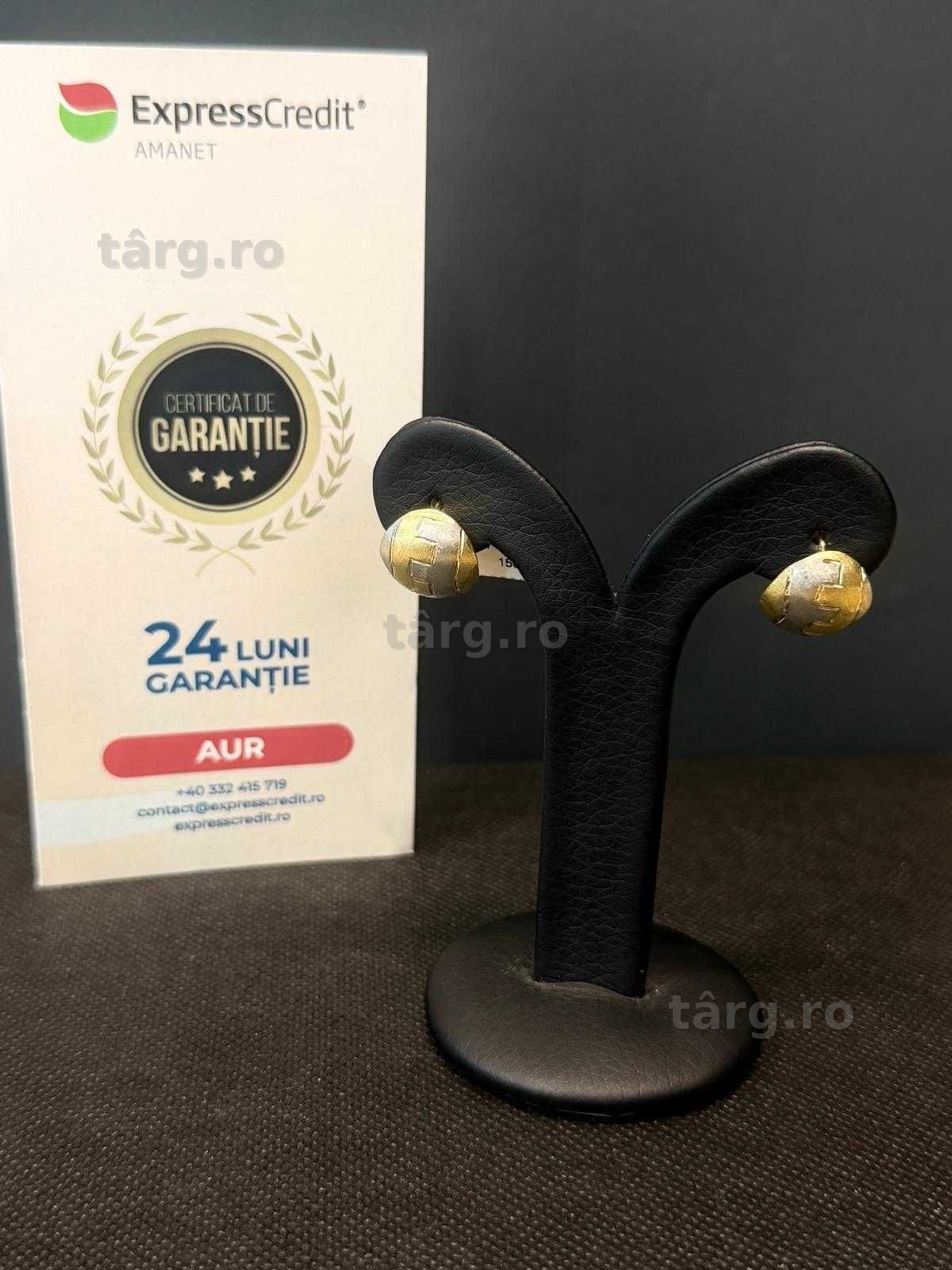 (AG51) Cercei aur 14k 3.19g b1508 - Garantie 2 ani!