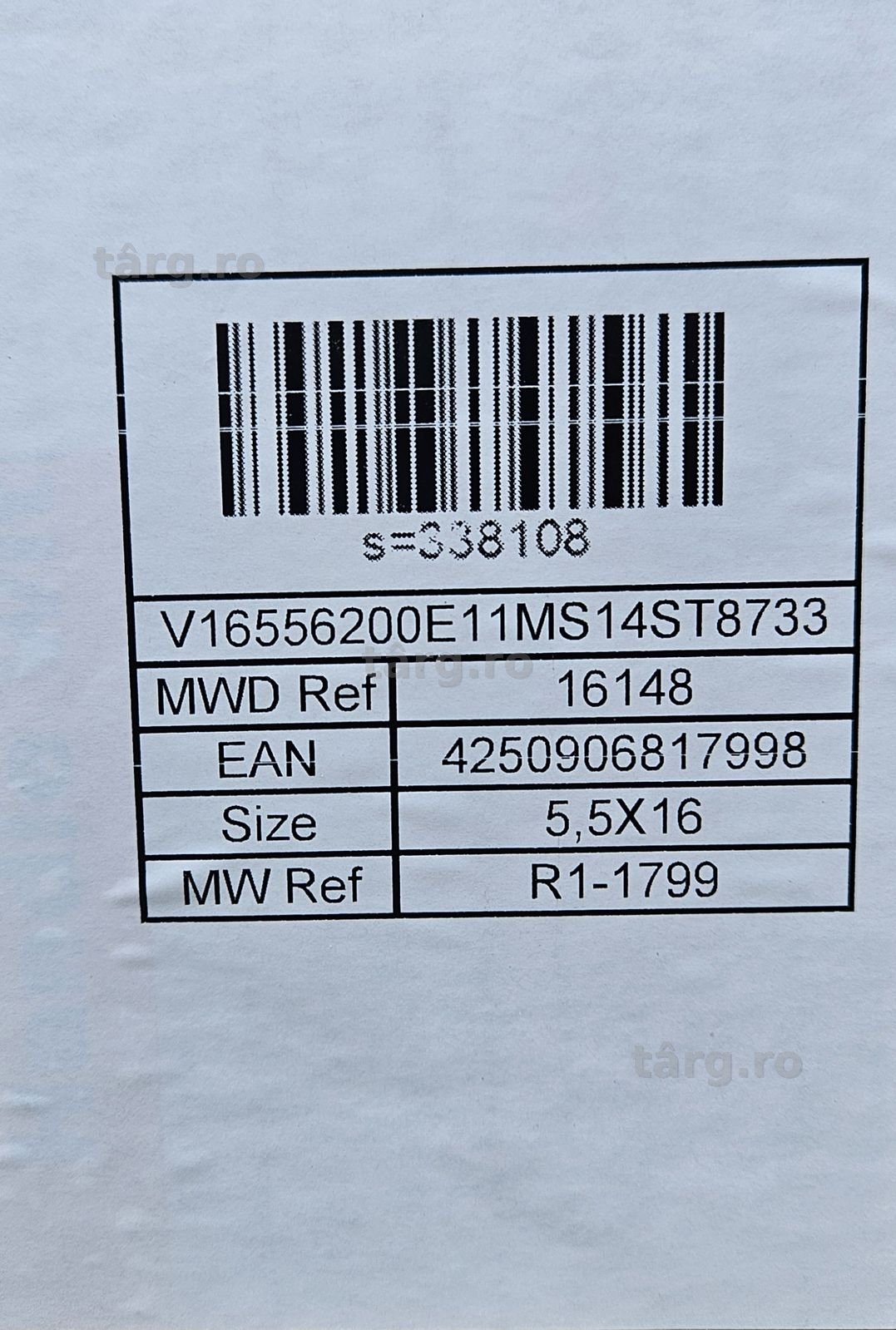 Jante punte dubla 5.5Jx16 RENAULT MASTER OPEL MOVANO 6/200 ET117 6