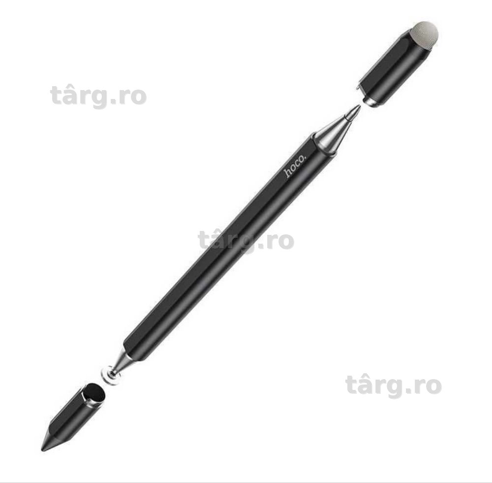 Stylus 3 in 1 Hoco, Smartphone si Tableta, Pix digital Touch, Alb 4