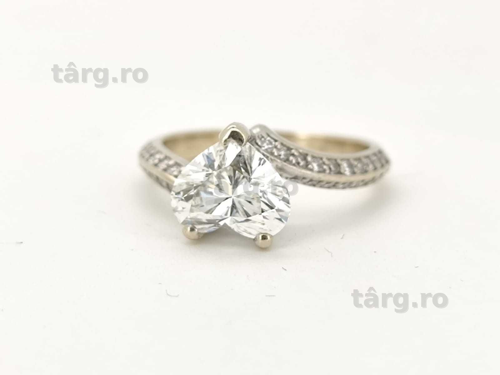 Inel aur 14k cu diamnte 2,5ct  naturale si lab grown