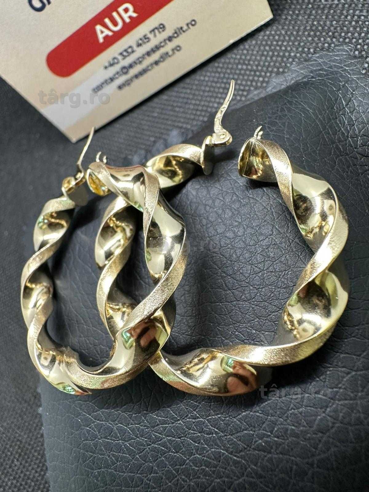 Cercei aur 14k 5,30g (Ag29 Siraj B.34547.1) Garantie 2 ani! 3