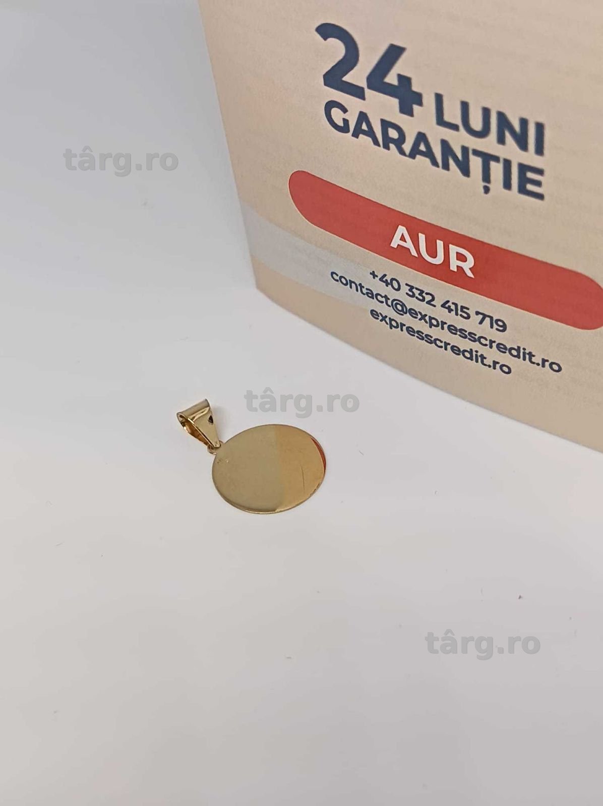 Pandant Medalion Aur 14K 0.86 (Ag4 Dacia B.52281) Garantie 2 ani 2