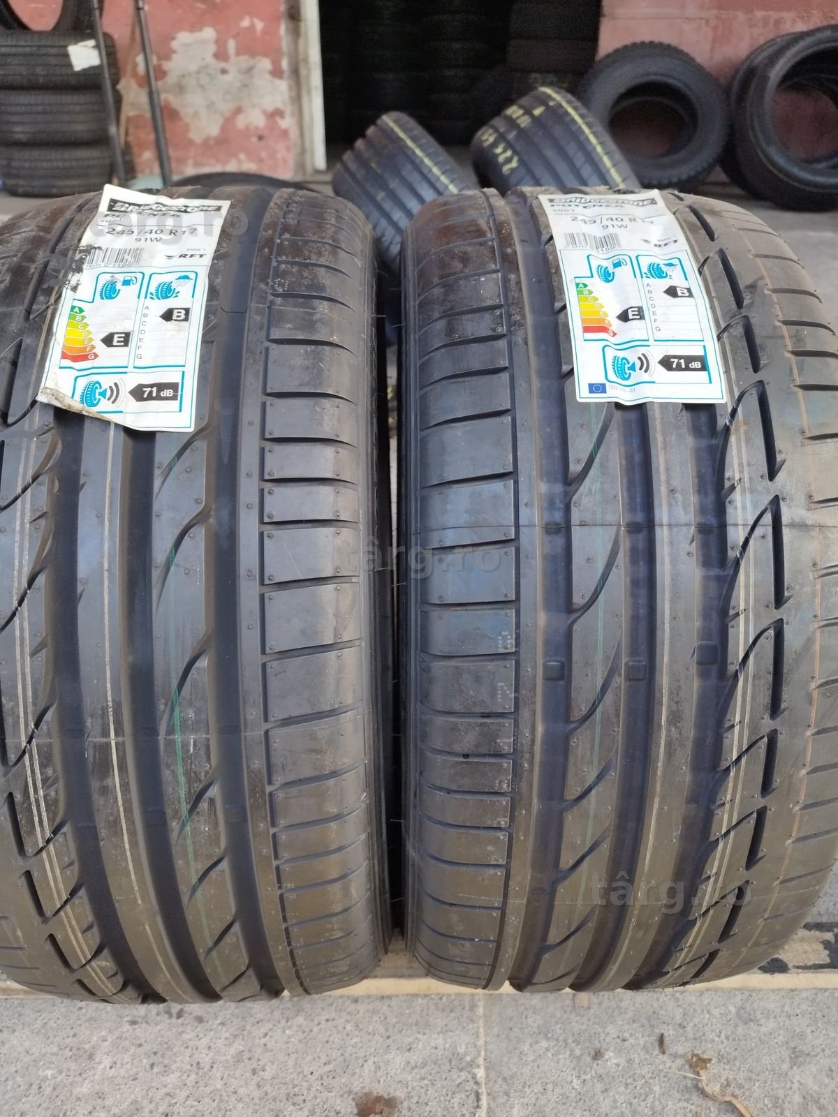 2 anvelope de vară  Noi RFT Bridgestone 245/40/17 2