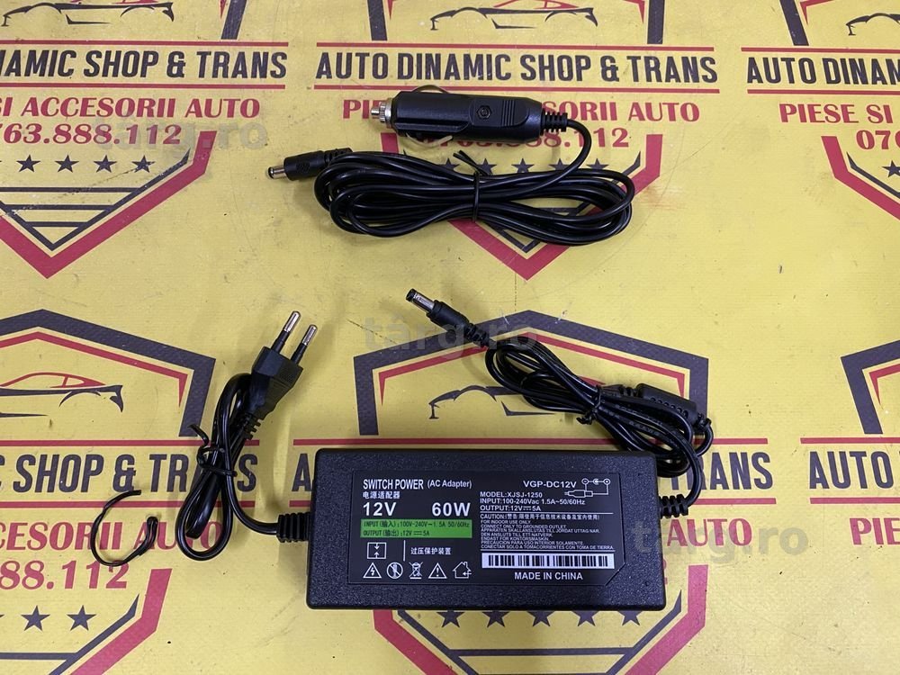 Transformator 220V 1,5A 60W 12V 5A pentru kit polimer restaurat faruri