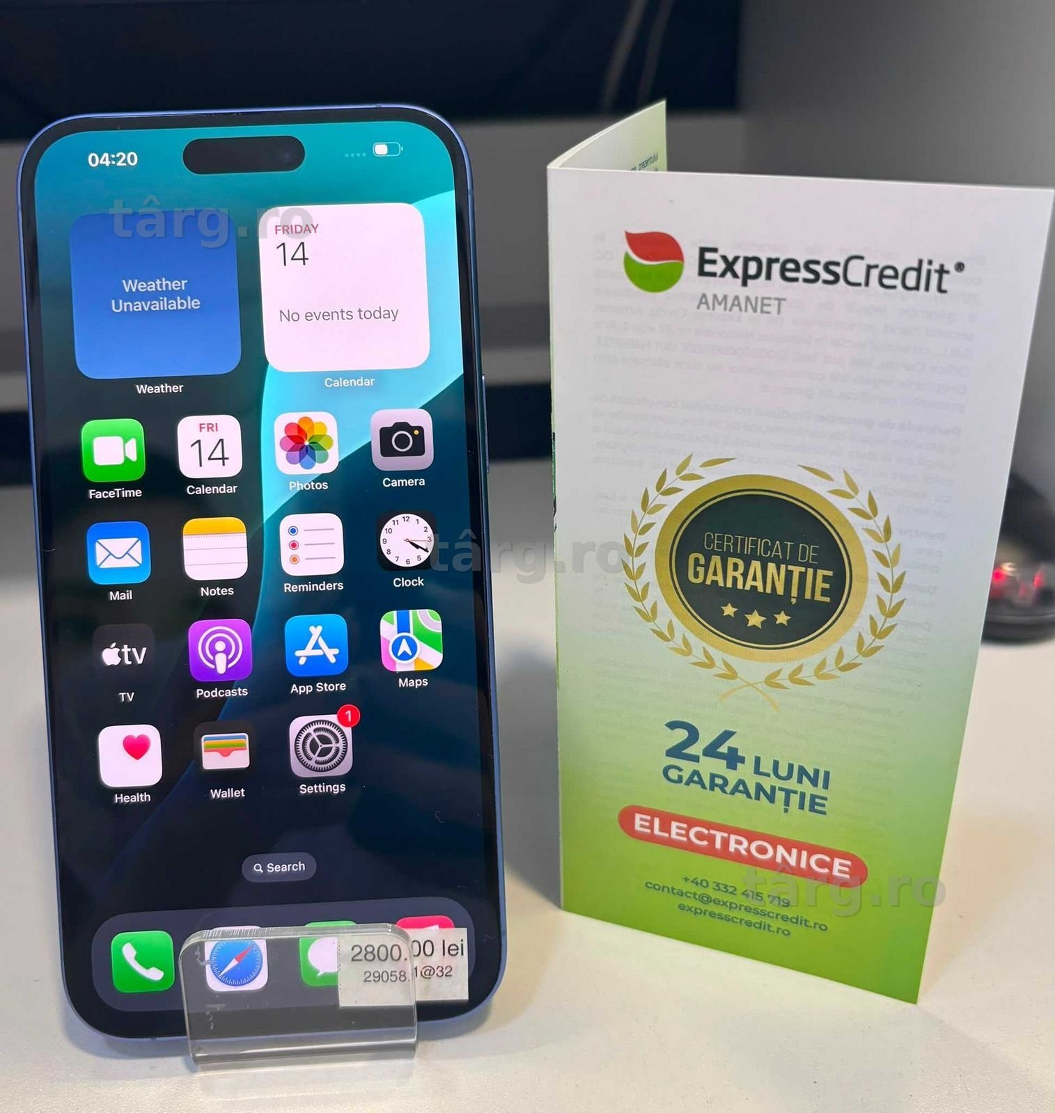 Telefon iPhone 16 PLus (AG32 B29058.1) 2 ANI GARANTIE!