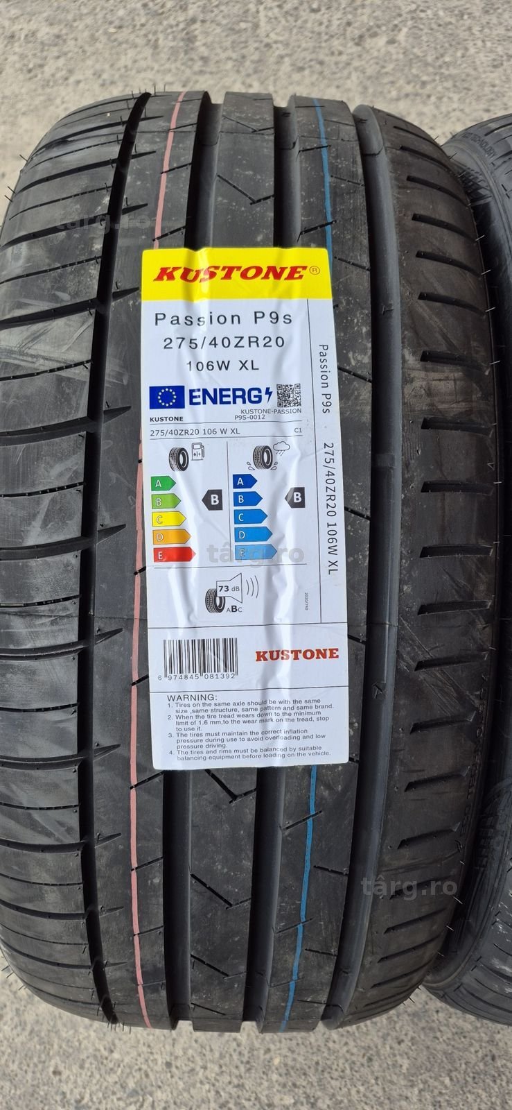 4 anvelope vara noi Kustone,fata 275/40/20,spate 315/35/20,dot 2025.Pret/bucata 2