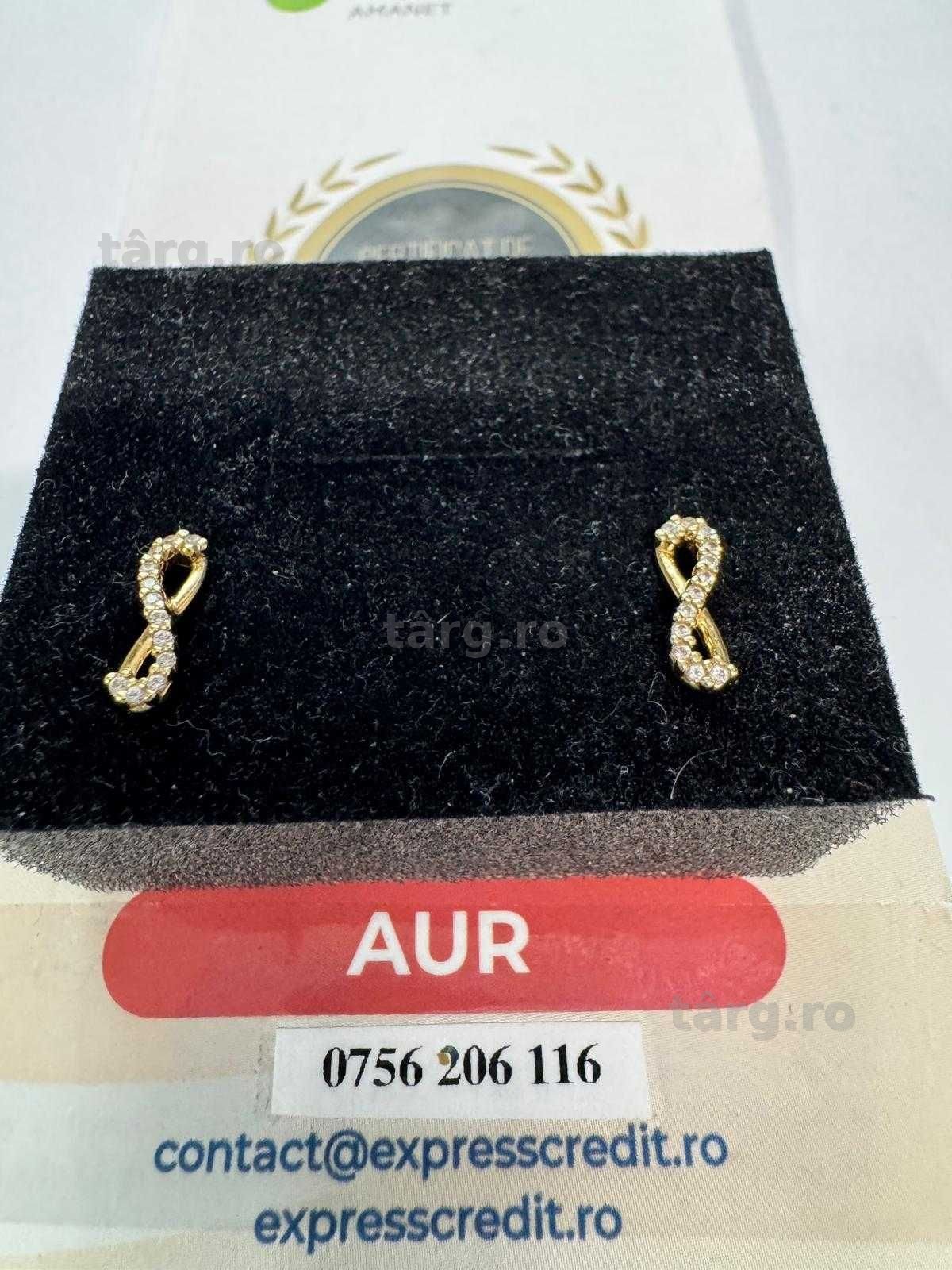 Cercei din aur 18k (69153.4/ 10 Pacurari 1) Garantie 2 ani!